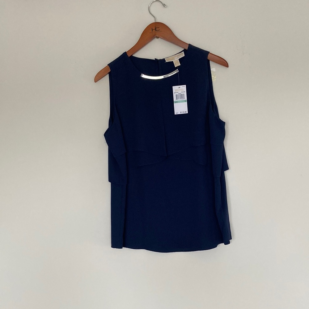 Michael Kors Navy blue sleeveless top.  NWT